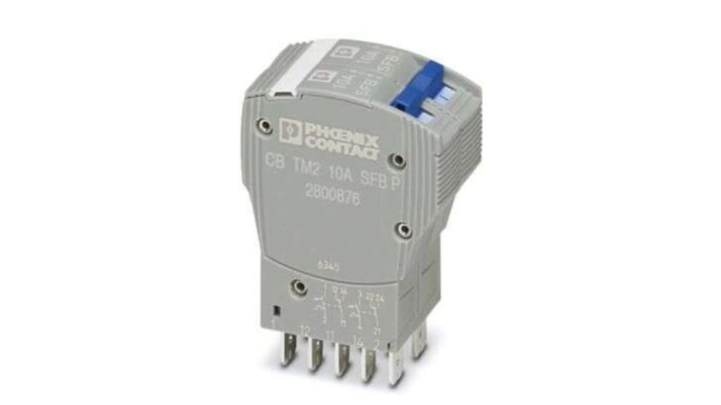 Phoenix Contact Thermomagnetic Device Circuit Breaker Thermal Circuit Breaker - CB 2 Pole 80V dc Voltage Rating, 10A