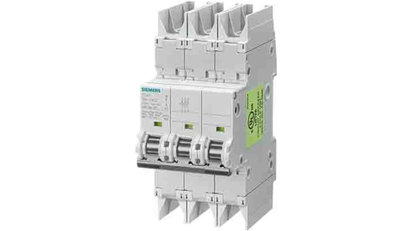 Siemens SENTRON 5SJ4 MCB, 3P, 16A Curve C, 400V AC, 60V DC, 10 kA Breaking Capacity