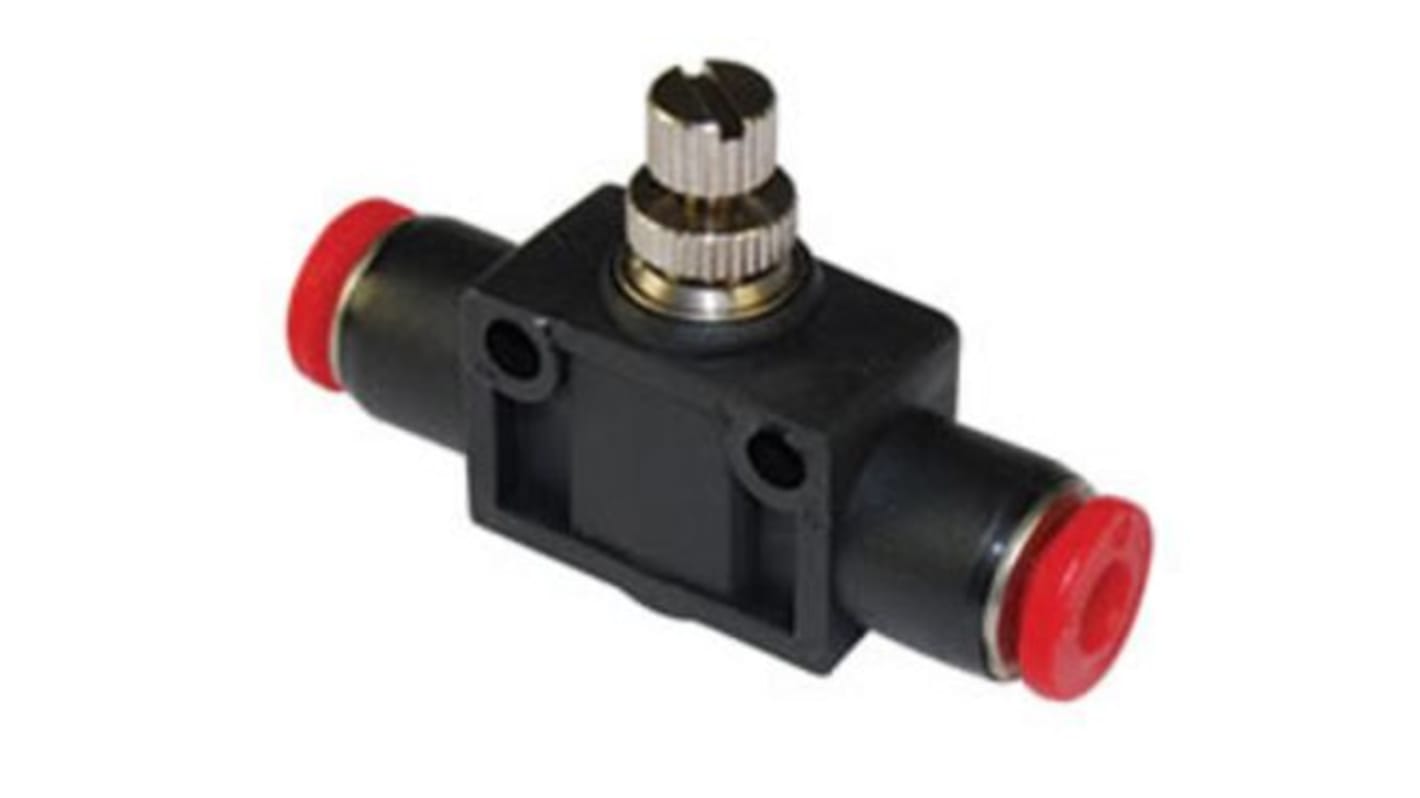 Norgren Pneufit C Series Tube In-line Regulator, Push In 4mm Tube Inlet Port x Push In 4mm Tube Outlet Port