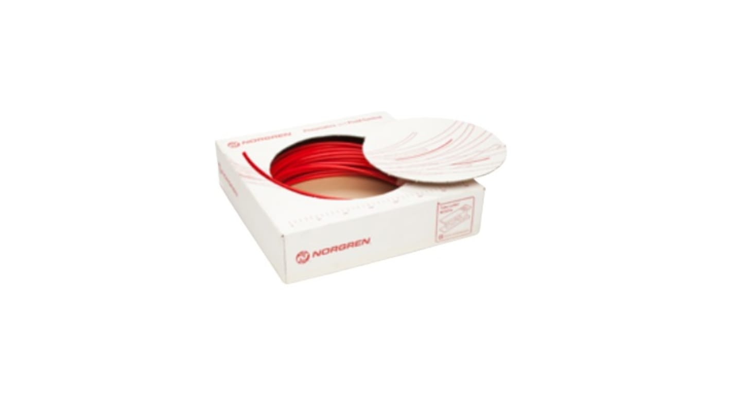 Norgren PA2 Druckluftrohr Kunststoff Rot, Innen-Ø 2.5mm / Außen 4mm x 25m bis 31 bar