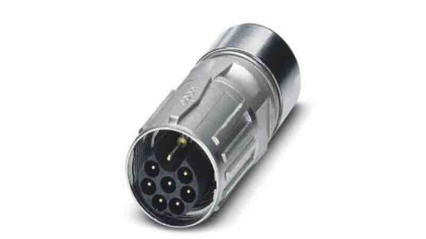 Phoenix Contact Circular Connector, 9 Contacts, Free Hanging, M17 Connector, Plug, Male, IP67, ST Series