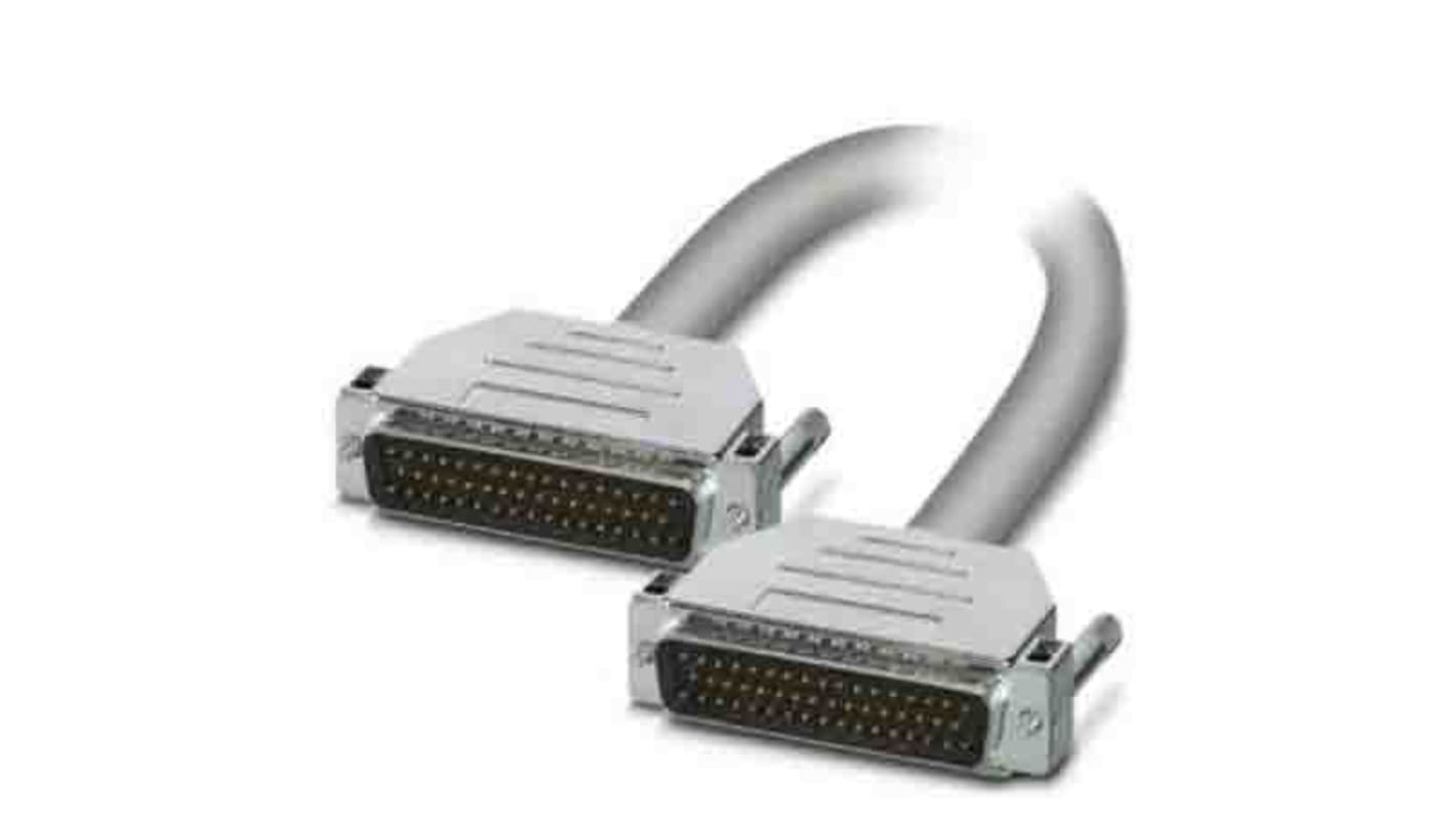 Phoenix Contact D50SUB Serielles Kabel / 50-polig, D-Sub Stecker / 50-polig, D-Sub Stecker, 2m, Grau