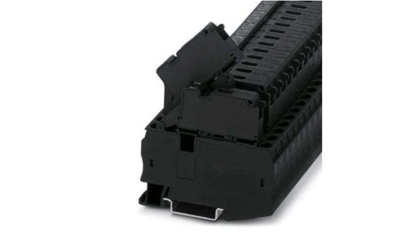 Bloc de jonction rail DIN à fusible Phoenix Contact ST 4-HESILED 60, Noir