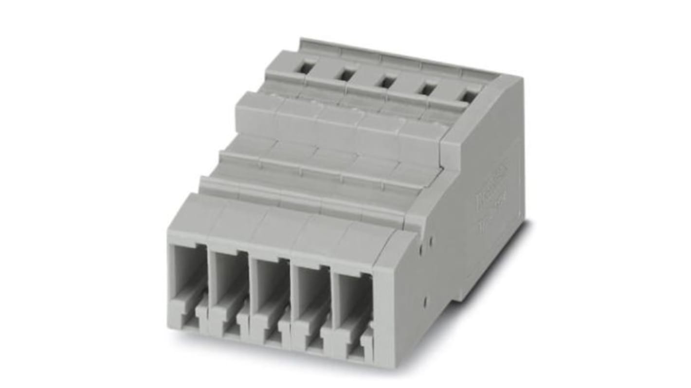 Phoenix Contact, 6.2mm Pitch, COMBI, Pluggable Terminal Block, Receptacle,  Spring Cage Termination, 3042489 | RS