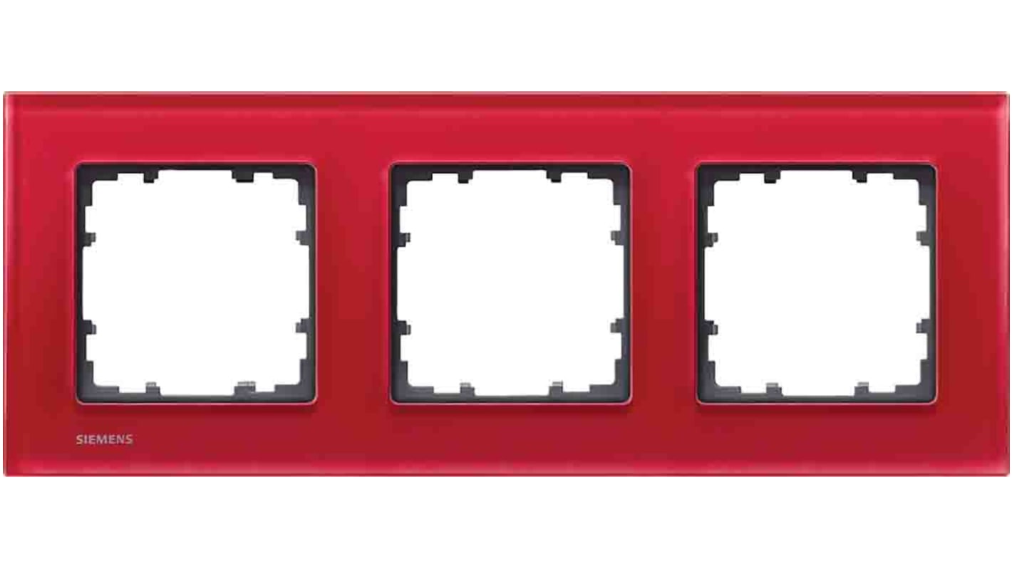 Siemens White 3 Gang Frame