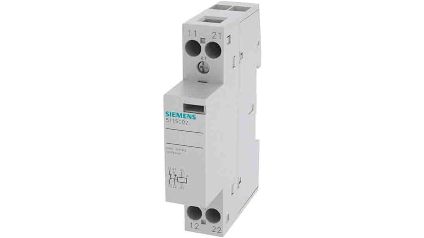 Siemens SENTRON 5TT INSTA Contactor, 24 V Coil, 2-Pole, 20 A, 1 kW, 2NC