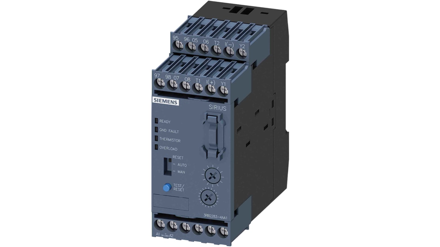 Siemens 3RB Overload Relay 2NC + 2NO, 0.3 → 630 A F.L.C, 630 A Contact Rating, 3P, SIRIUS