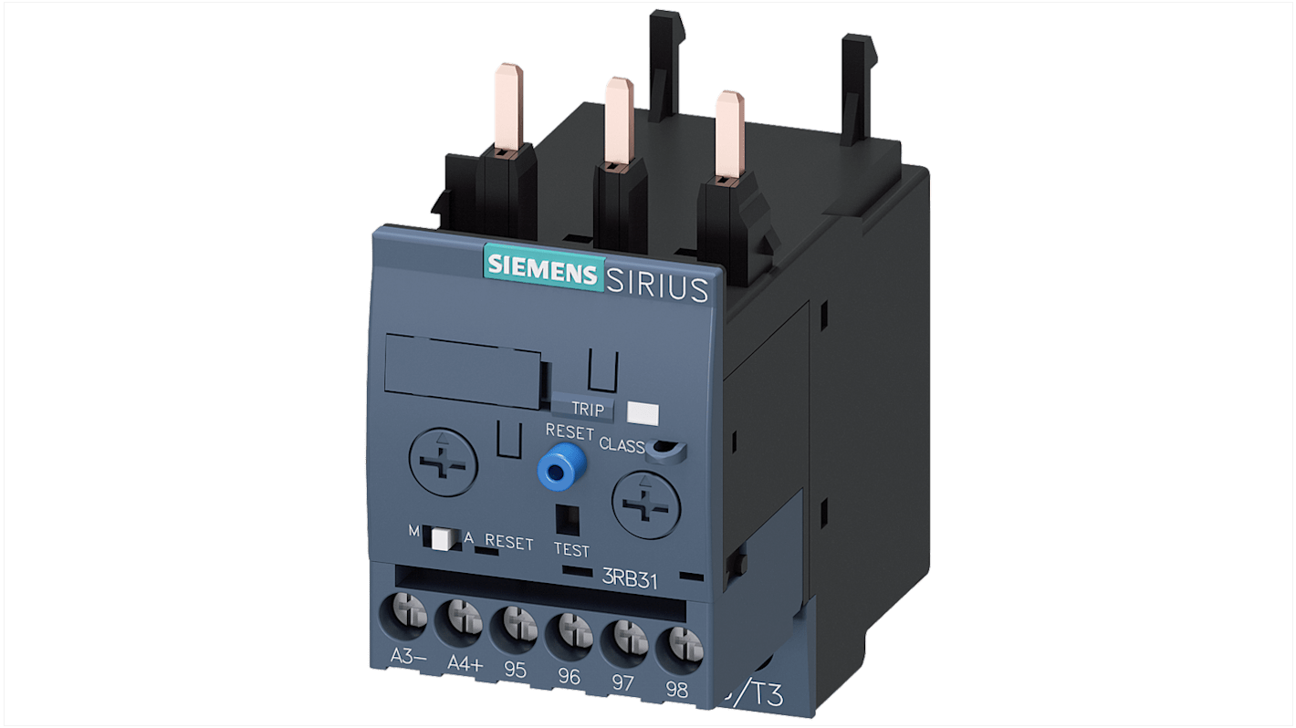 Siemens 3RB Overload Relay 1NC + 1NO, 1 → 4 A F.L.C, 4 A Contact Rating, 3P, SIRIUS