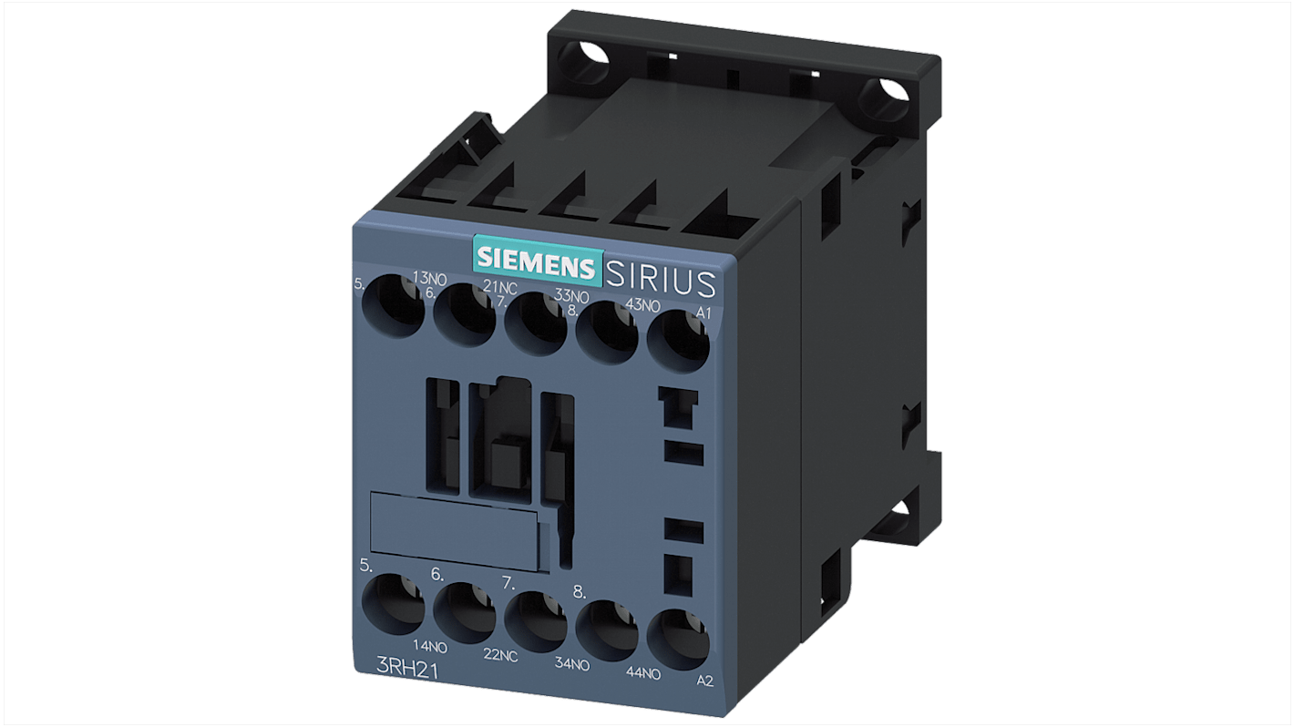 Siemens Kontaktorrelé, 3 A, 1 BONTÓ + 3 ZÁRÓ