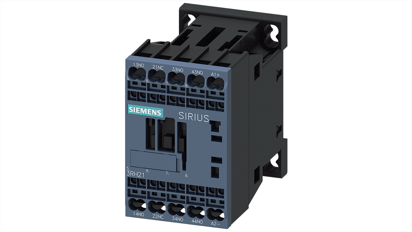 Siemens SIRIUS Contactor, 3 A, 1NC + 3NO