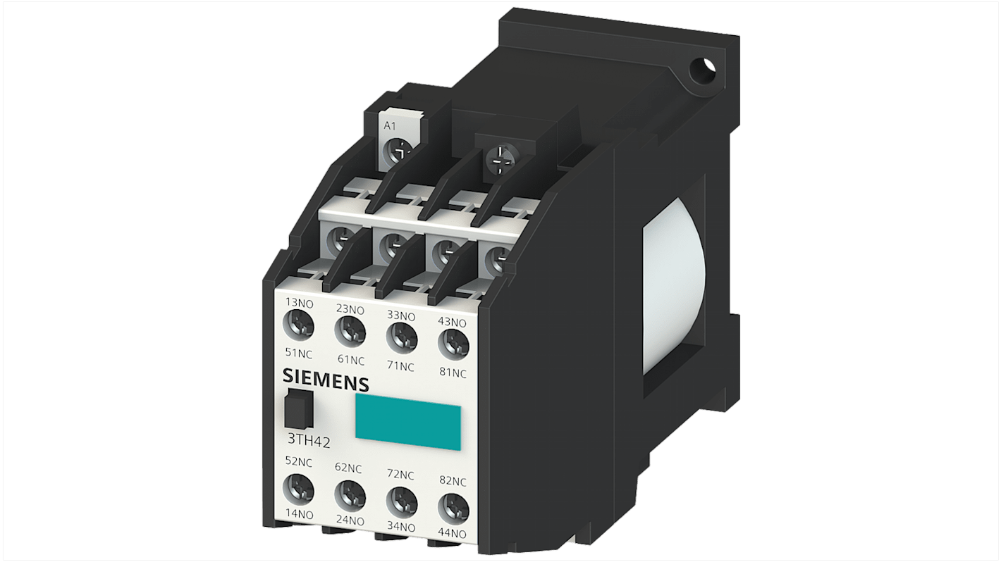 Contattore Reversibile Siemens, 8 poli, 4NC + 4NO, 6 A, bobina 125 V c.c.