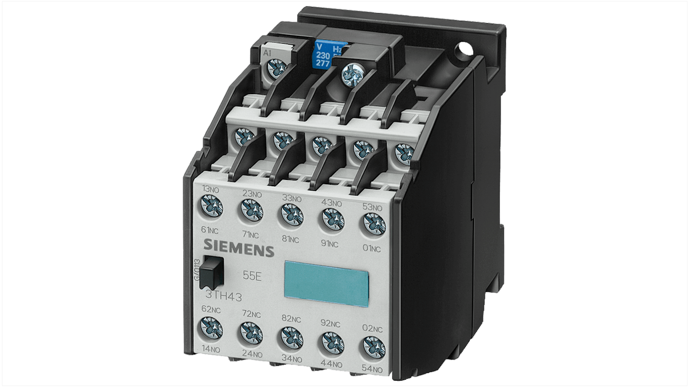 Siemens SIRIUS 3TH4 Contactor Relay, 230 → 277 V ac Coil, 10-Pole, 6 A, 10NO
