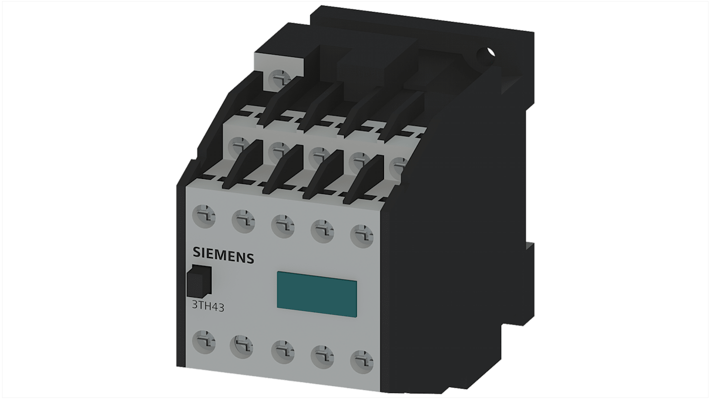 Contattore Reversibile Siemens, 10 poli, 5NC + 5NO, 6 A, bobina 110 → 132 V c.a.