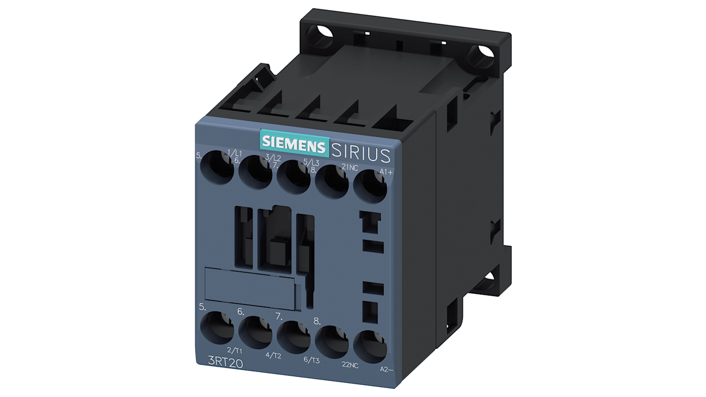 Stycznik Siemens styki: 3 4 kW 1NO 3RT2016-1BW42