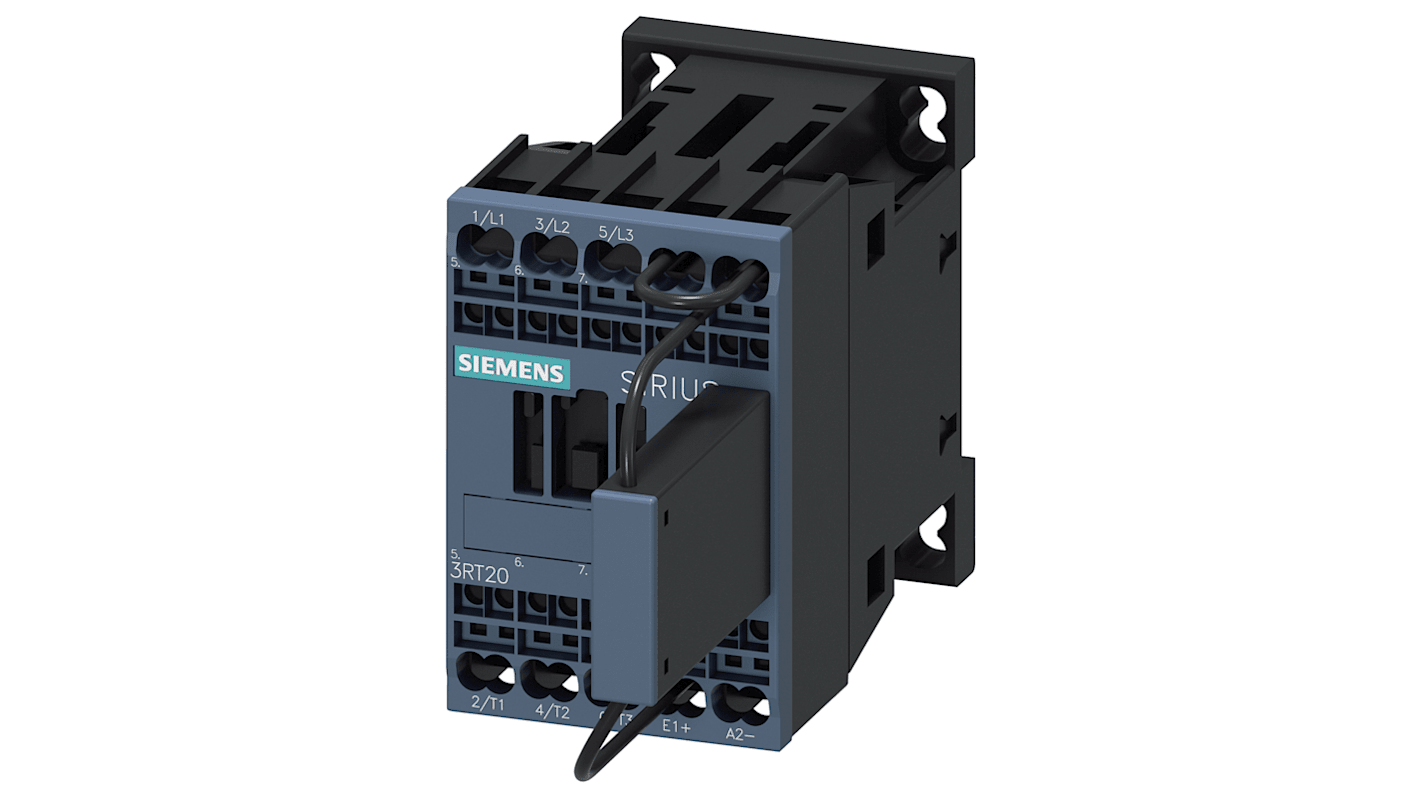 Siemens SIRIUS 3RT Size S00, 3RT2 Contactor, 3-Pole, 5.5 kW, 3NO