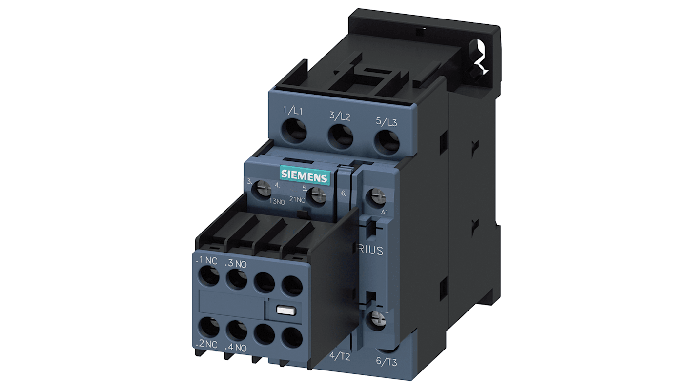 Contattore Reversibile Siemens, 3 poli, 2 NO + 2 NC, 15 kW