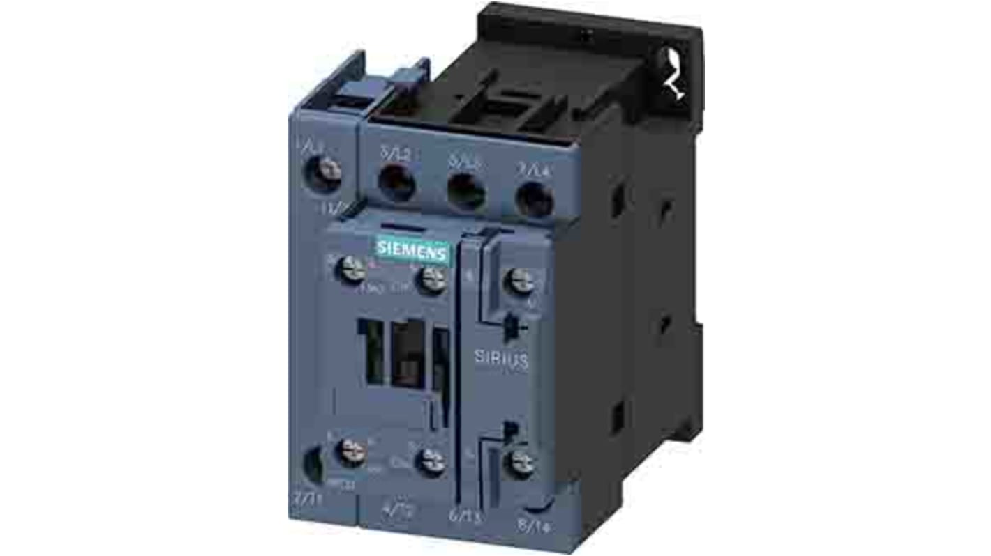 Siemens SIRIUS 3RT.3 Size S0, 3RT23 Contactor, 24 V ac Coil, 4-Pole, 35 A, 1NO + 1NC