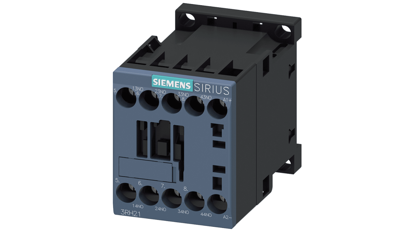 Przekaźnik pomocniczy 24 V DC Siemens styki: 4 10 A 4NO Szyna DIN Śruba 3RH2140-1HB40