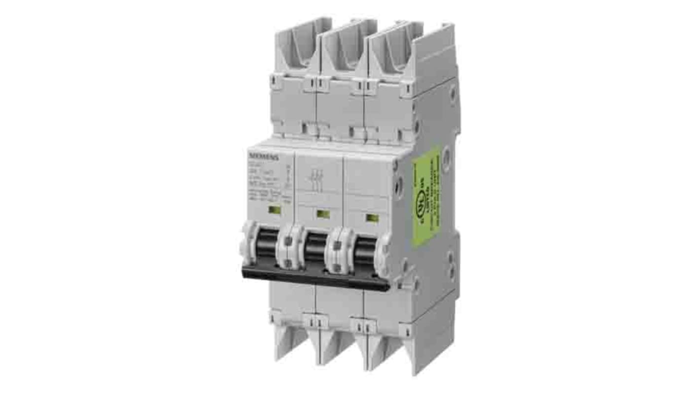 Siemens SENTRON 5SJ4 MCB, 3P, 32A Curve C, 400V AC, 60V DC, 10 kA Breaking Capacity