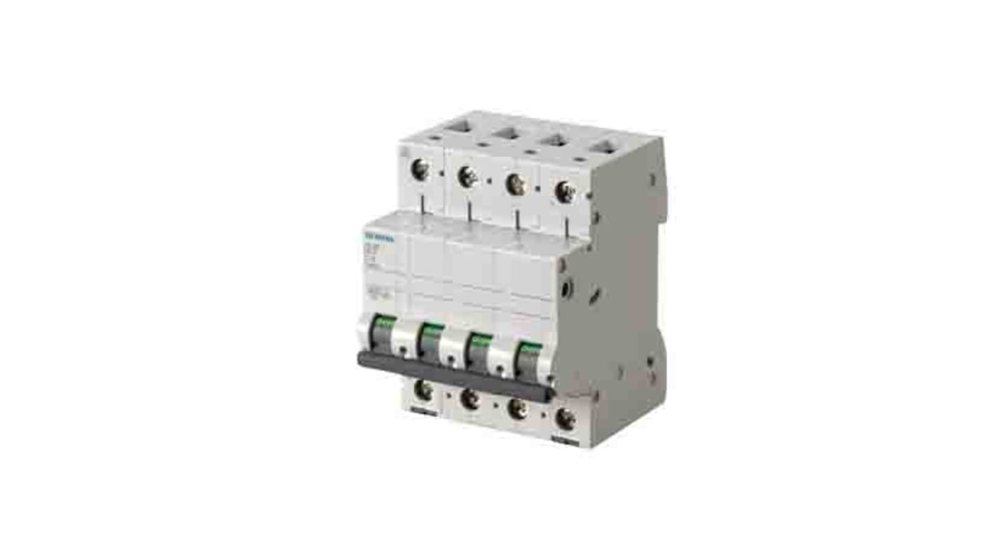 Siemens SENTRON 5SL6 MCB, 3P+N, 10A Curve C, 400V AC, 72V DC