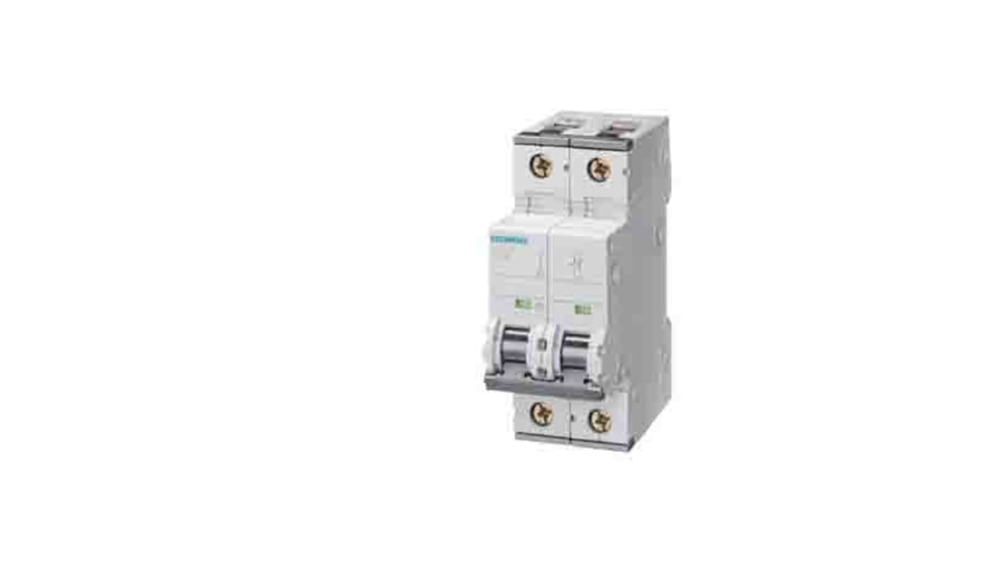Siemens SENTRON 5SY4 MCB, 1+N, 300mA Curve C, 230V AC, 72V DC, 5 kA Breaking Capacity