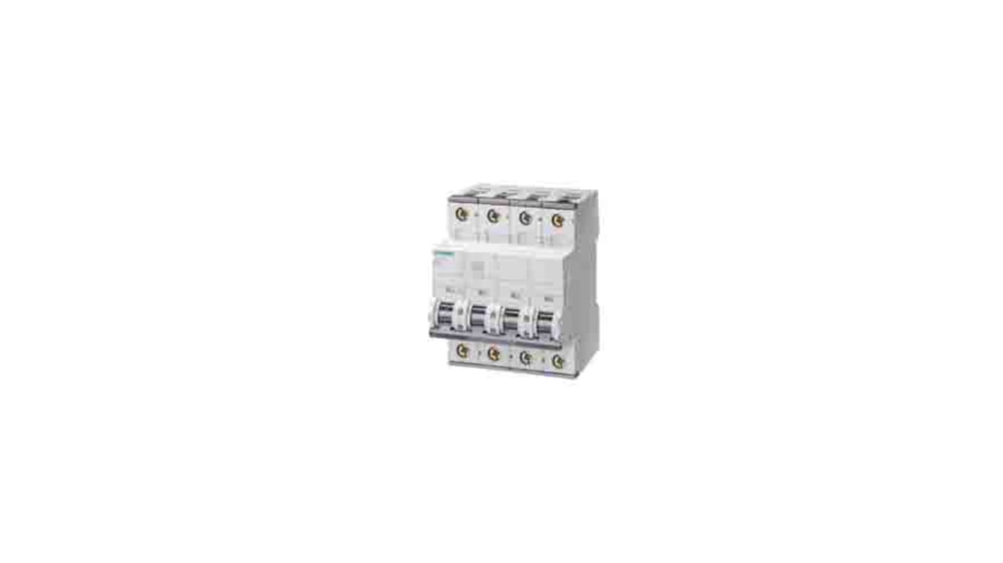 Siemens SENTRON 5SY4 MCB, 3+N, 2A Curve C, 400V AC, 72V DC, 5 kA Breaking Capacity