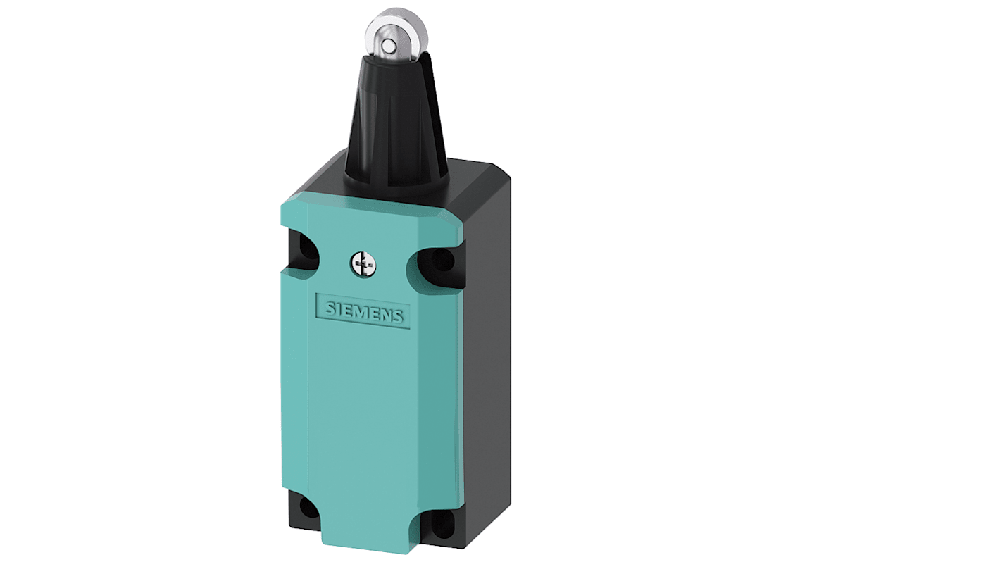 Siemens Roller Plunger Limit Switch, 1NC/1NO, IP66, IP67, Metal Housing, 400V ac Max, 4A Max