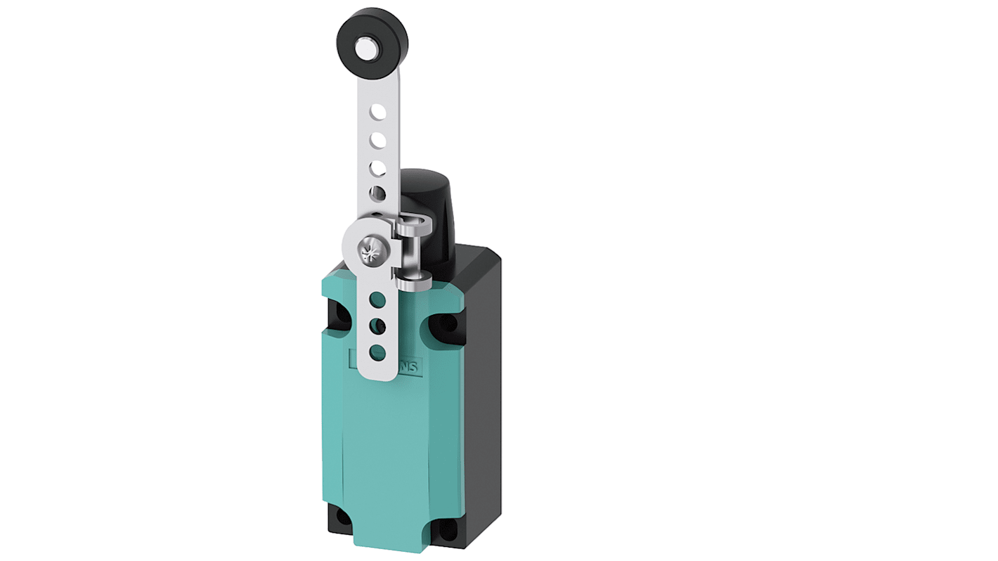 Siemens Endschalter, Rollhebel verstellbar, 1 Öffner / 1 Schließer, IP66, IP67, Metall, 4A