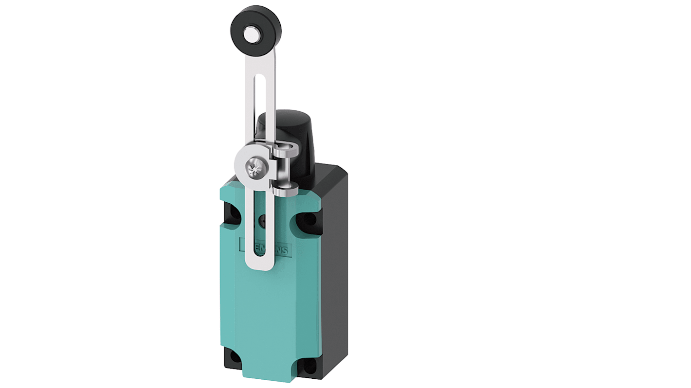 Siemens 3SE5 Series Roller Limit Switch, 2NC/1NO, IP66, IP67, Metal Housing, 400V ac Max, 4A Max