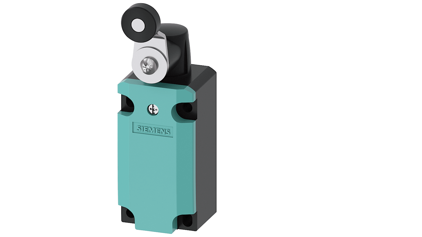 Siemens 3SE5 Series Roller Lever Limit Switch, 1NC/1NO, IP66, IP67, Plastic Housing, 400V ac Max, 4A Max