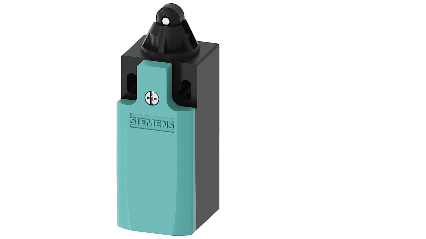 Siemens 3SE5 Series Roller Plunger Limit Switch, 1NC/1NO, IP65, Plastic Housing, 400V ac Max, 4A Max