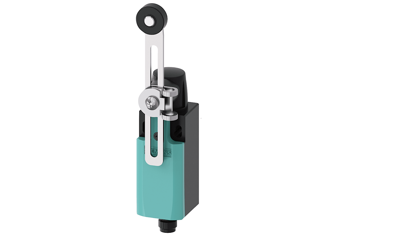 Siemens 3SE5 Series Roller Limit Switch, 1NC/1NO, IP65, 4P, Plastic Housing, 250V ac Max, 4A Max