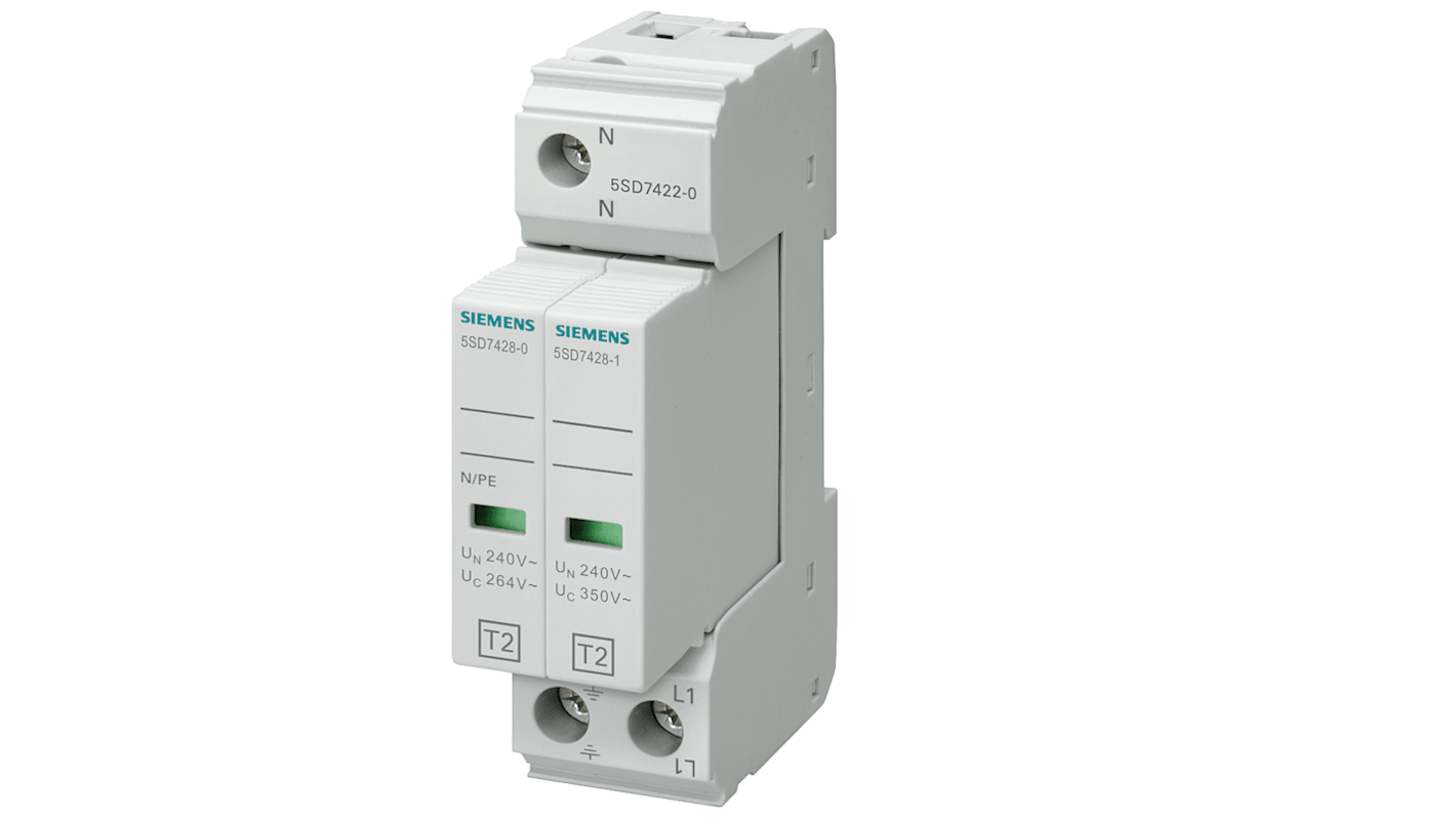 Protezione da sovracorrente 5SD7422-0, 1 fase, max 25kA, per guida DIN 5SD