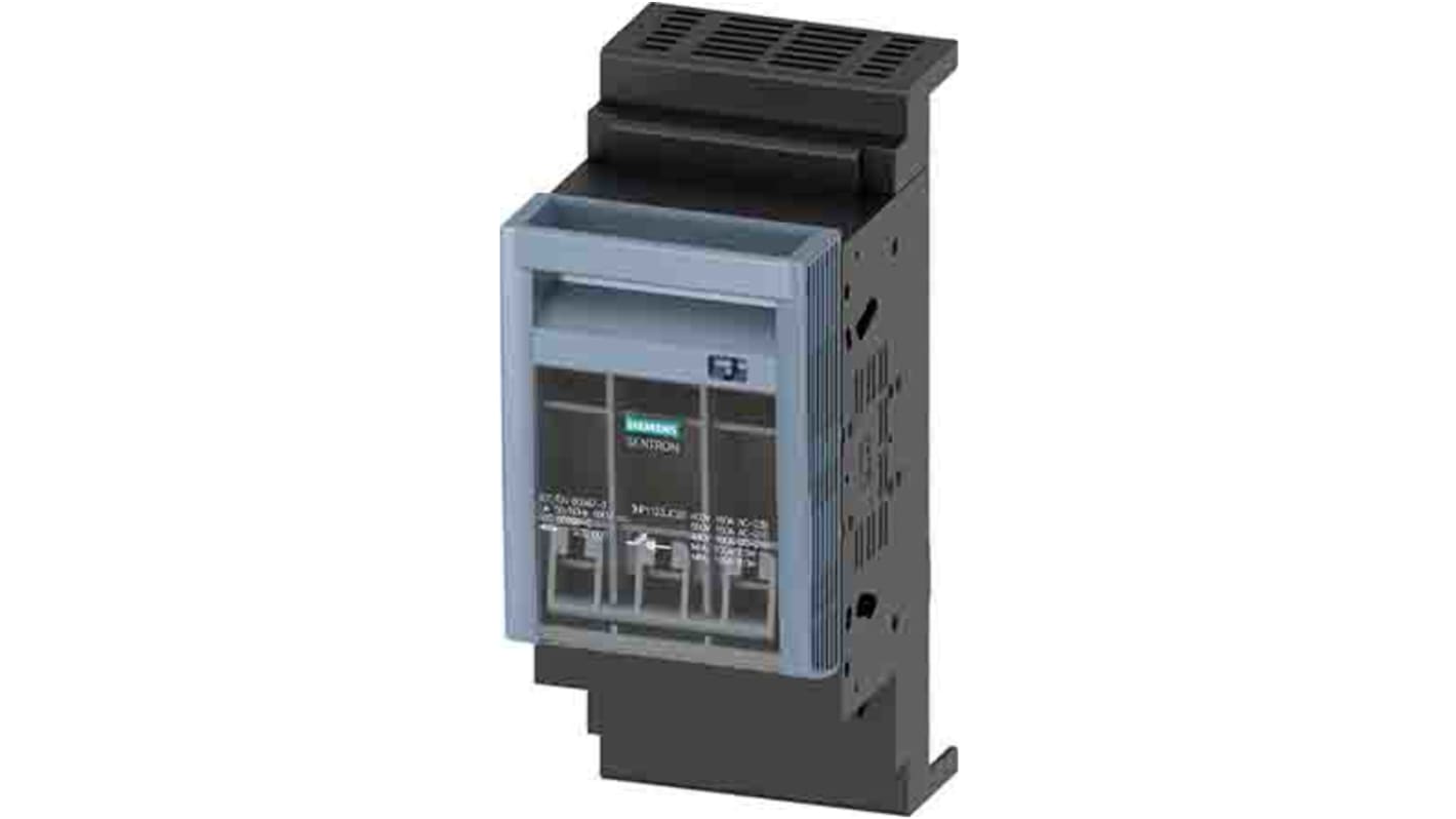 Interruptor seccionador con fusible Siemens, 160A, 3, Fusible NH000 SENTRON 3NP1