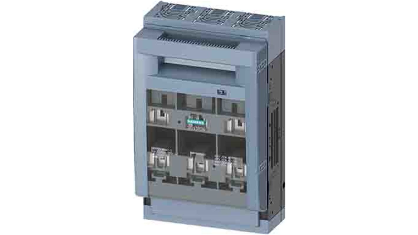 Interruptor seccionador con fusible Siemens, 250A, 3, Fusible NH0, NH1 SENTRON 3NP1