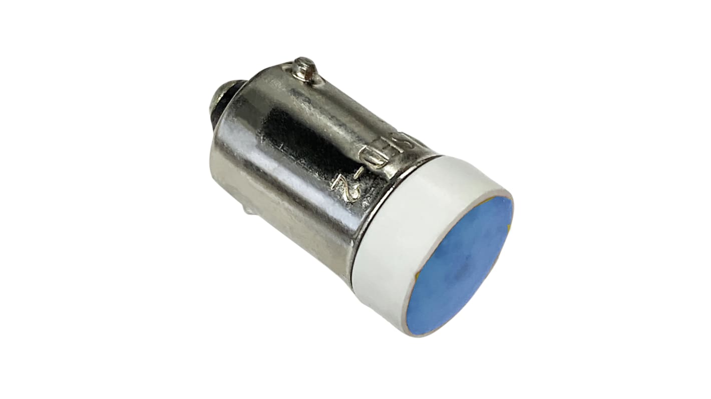 Idec Blue LED Indicator Lamp, 12V, BA9 Base, 10.6mm Diameter, 200mcd