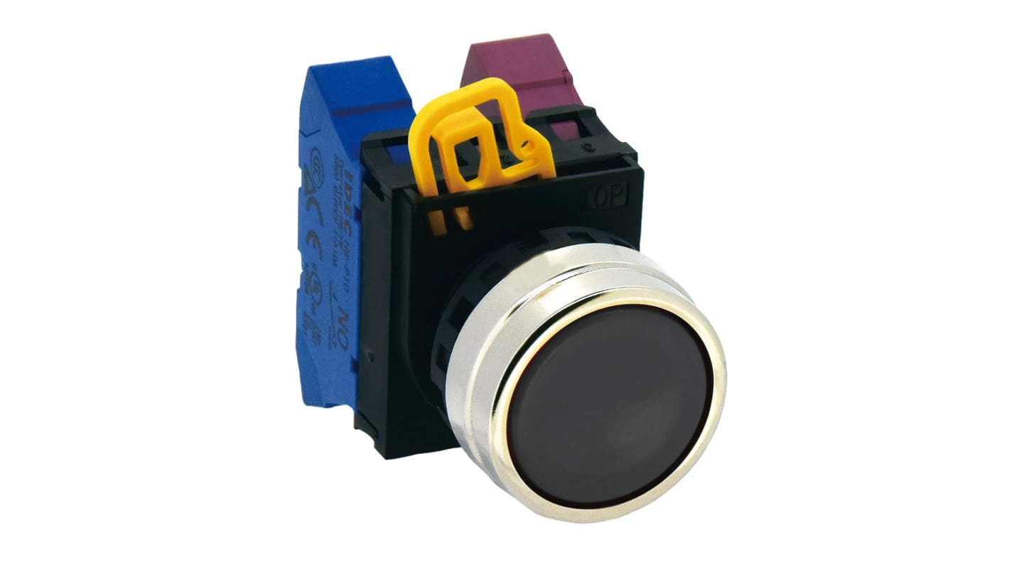 Idec YW4B Series Black Maintained Push Button Head, 22mm Cutout, IP65