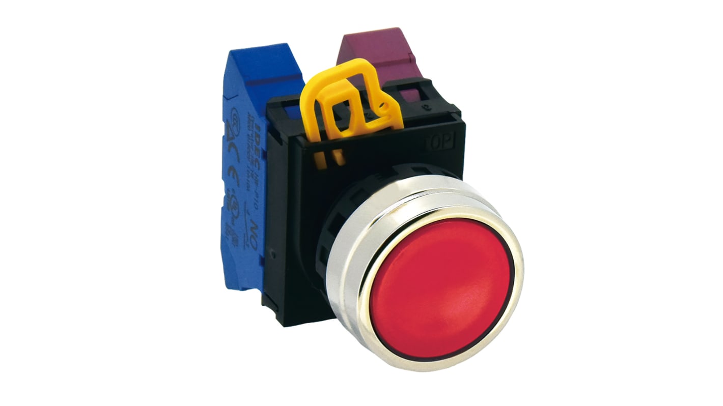 Idec YW4B Series Red Maintained Push Button Head, 22mm Cutout, IP65
