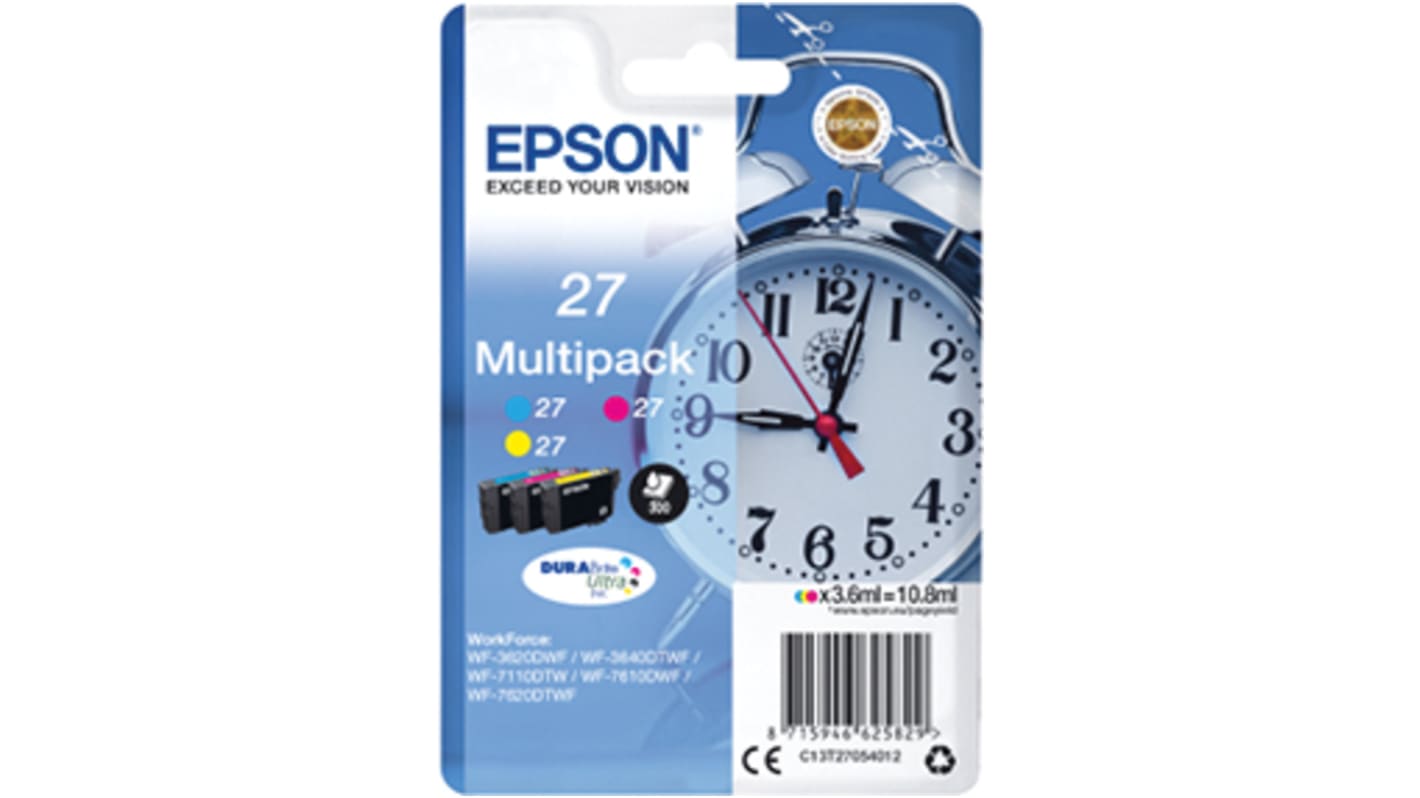 Epson C13T27054012 Cyan, Magenta, Yellow Ink Cartridge