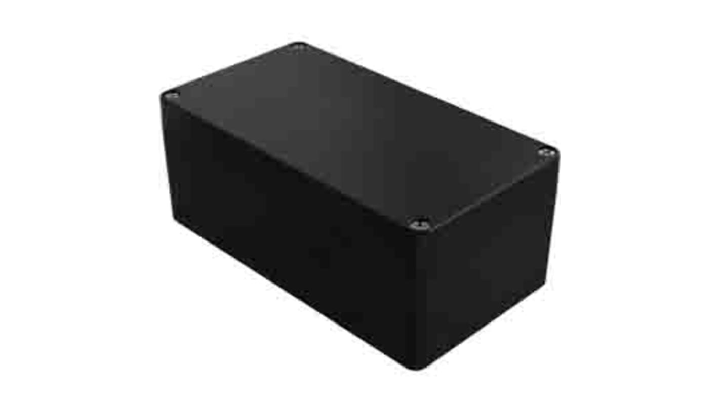 RS PRO Black Fibreglass Reinforced Polyester Enclosure, IP66, IK09, Black Lid, 91 x 220 x 120mm