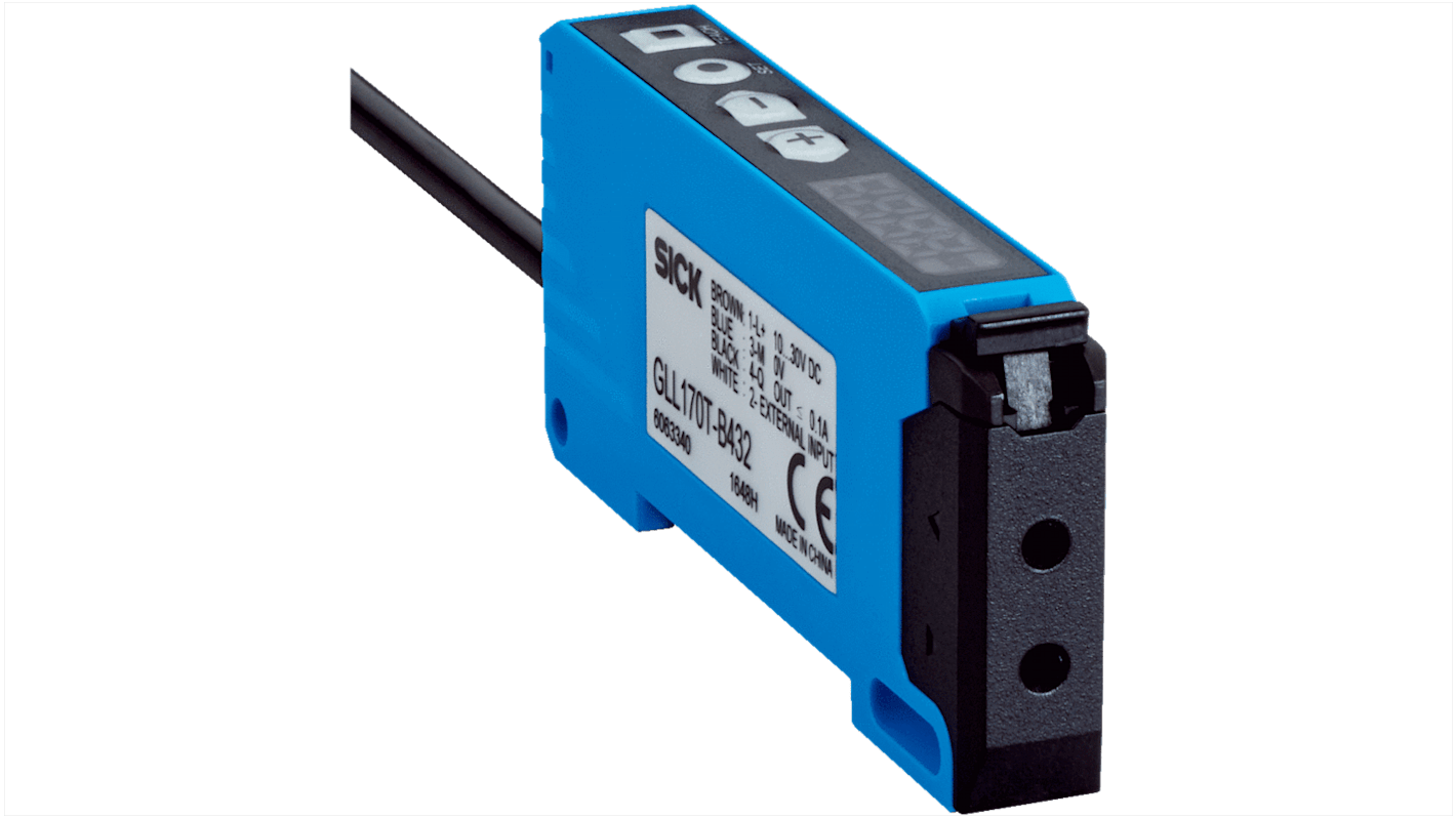 SICK Glass, Plastic Fibre Optic Sensor 0 to 400 (Proximity System) mm, 0 → 1320 (Through-Beam System) mm, NPN,