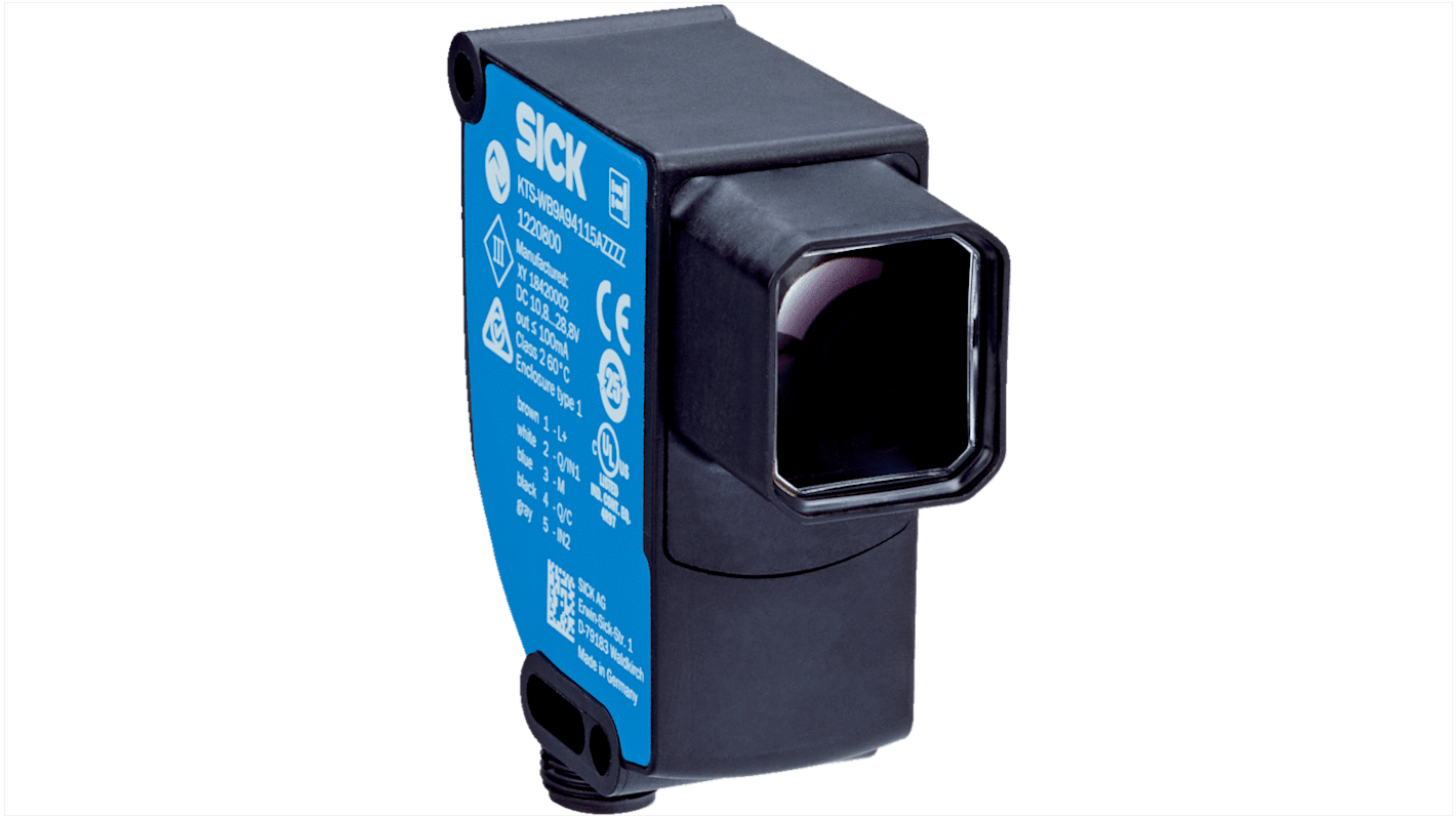 Sensori di contrasto SICK, rilevamento 40 mm, uscita PREMERE/TIRARE, 100 mA