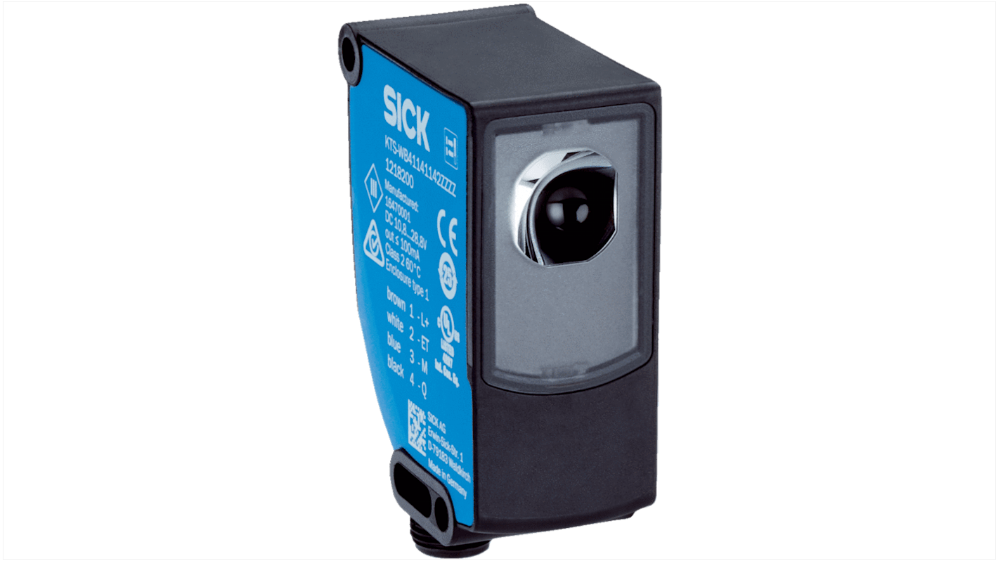 Sensori di contrasto SICK, rilevamento 13 mm, uscita NPN, PNP, 100 mA