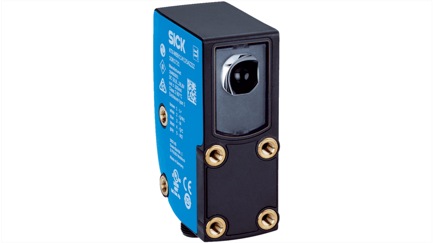 Sensori di contrasto SICK, rilevamento 13 mm, uscita PREMERE/TIRARE, 100 mA