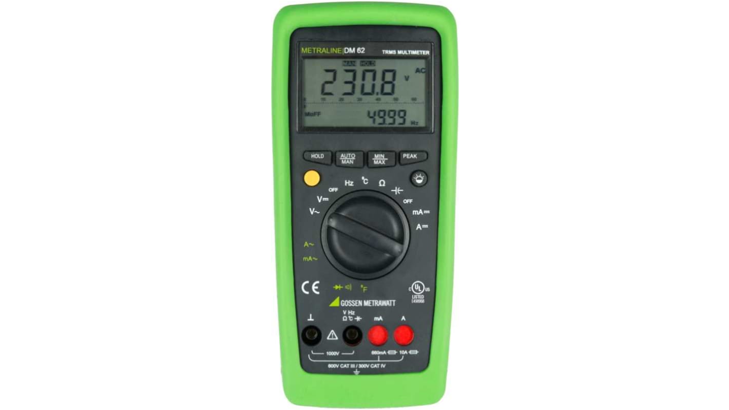 Gossen METRALINE DM 62 Hand Digital Multimeter 1000V ac / 10A ac, 100 mΩ - 60 MΩ