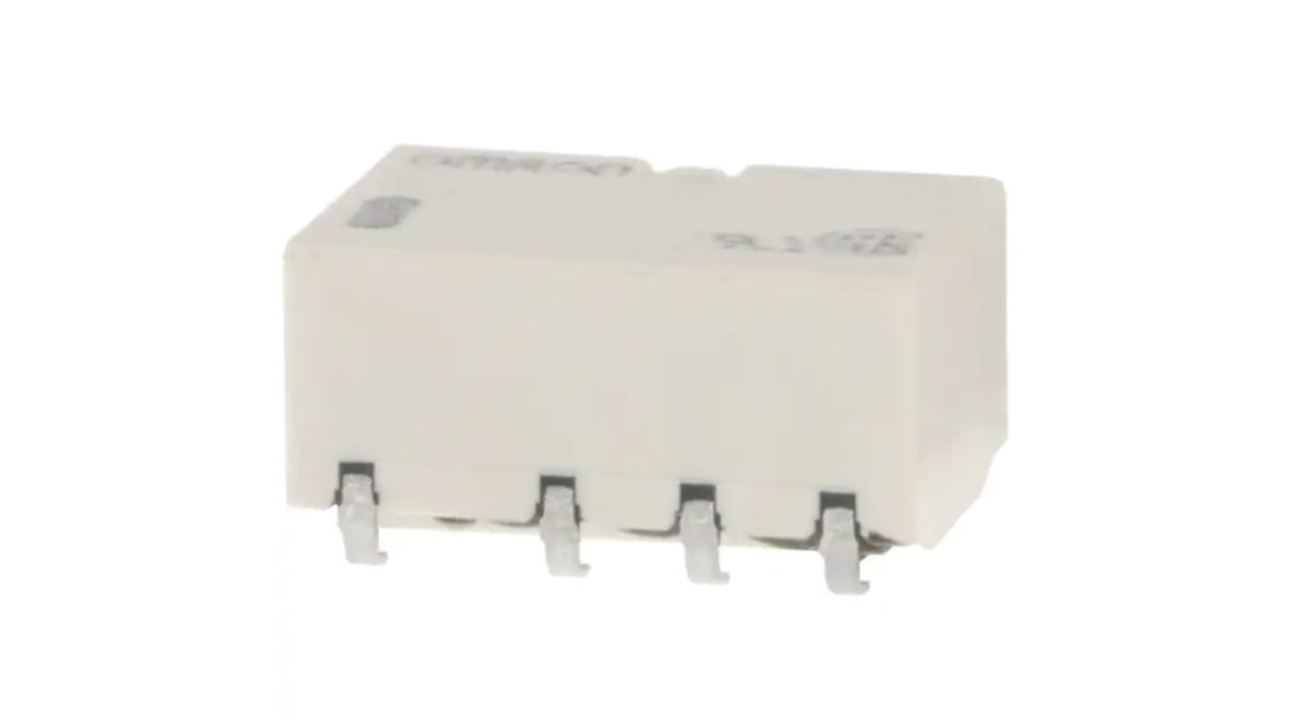 Omron Surface Mount Signal Relay, 12V dc Coil, 1A Switching Current, DPDT