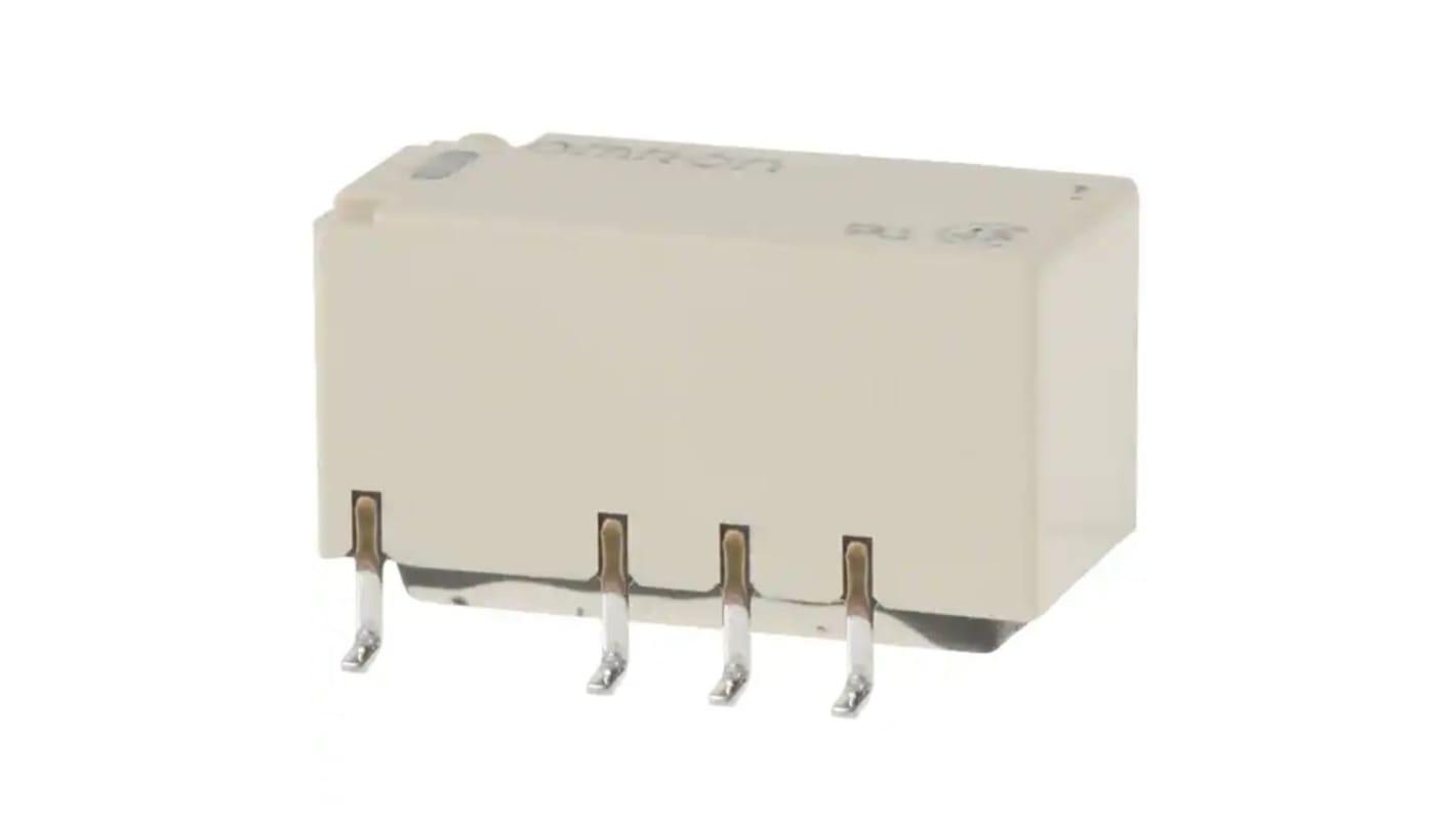 Omron HFD2 Signalrelais SMD Printrelais, 24V dc Spule, 2-poliger Wechsler, 2A, 250V / 220V, SMD