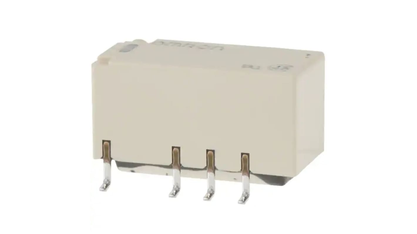 Omron 信号继电器, 5V 直流线圈, DPDT, 表面安装, 2A切换, HFD3-V系列
