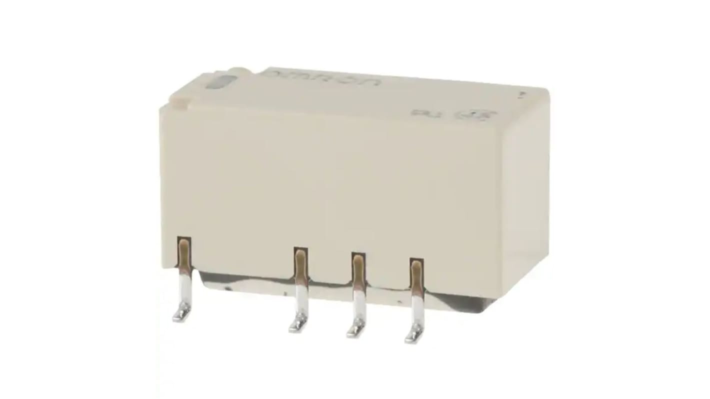 Omron Surface Mount Signal Relay, 12V dc Coil, 2A Switching Current, DPDT