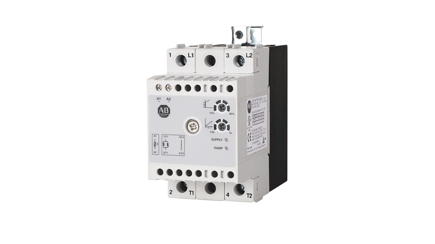 Arranque suave Rockwell Automation Bulletin, 12 A, 230 V ac, 1,1 kW, monofásico, IP20